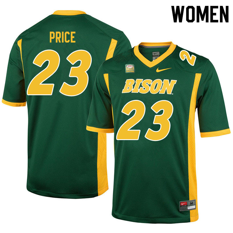 Women #23 Jayden Price North Dakota State Bison College Football Jerseys Sale-Green - Click Image to Close
